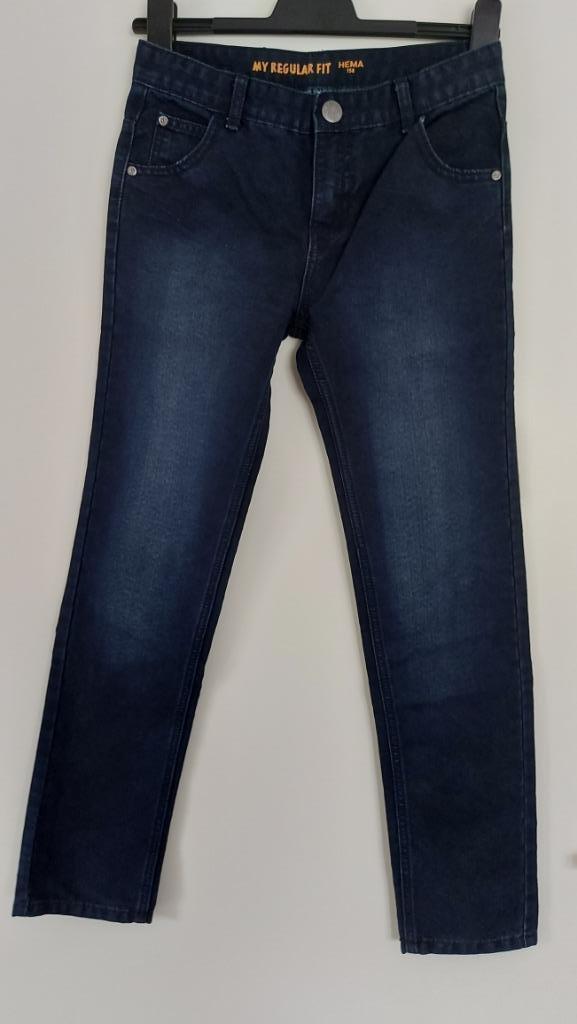 NIEUW Hema spijkerbroek donkerblauw regular fit mt. 158, Kinderen en Baby's, Kinderkleding | Maat 158, Nieuw, Jongen of Meisje