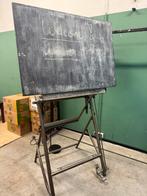 Vintage krijtbord industrieel authentiek, Doe-het-zelf en Verbouw, Tekentafels, Ophalen, Gebruikt, 130 tot 150 cm