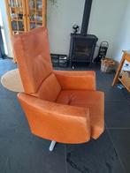 Gealux lederen draai fauteuil, Ophalen, Gebruikt, Modern, 50 tot 75 cm