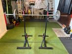 Verstelbare Squat Rack / Haltersteunen, Ophalen, Krachtstation, Armen, Zo goed als nieuw