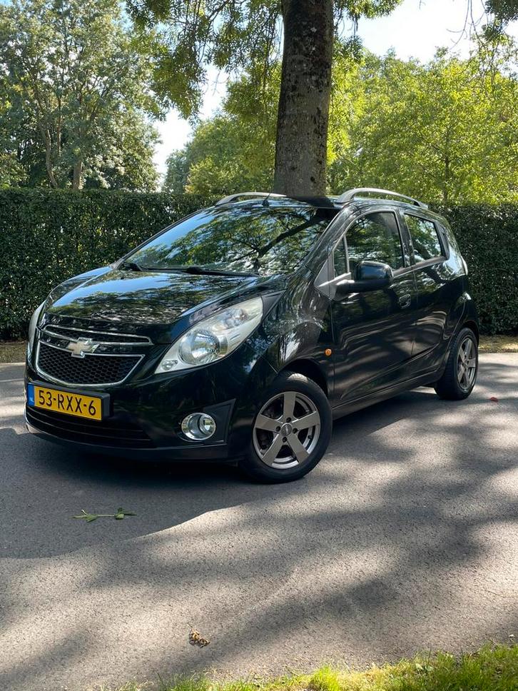 Chevrolet Spark 1.0 Bifuel 2011 Zwart, Auto's, Chevrolet, Bedrijf, Spark, ABS, Airbags, Airconditioning, Centrale vergrendeling