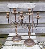 Prachtige vintage set messing kandelaars., Ophalen of Verzenden, Huis en Inrichting