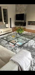 Te koop salontafel B&B Italia., Ophalen, Gebruikt, Vierkant, Glas