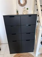 Ikea ladenkast Nordli zwart 8- laden, Huis en Inrichting, Kasten | Ladekasten, Ophalen of Verzenden, Gebruikt, 25 tot 50 cm