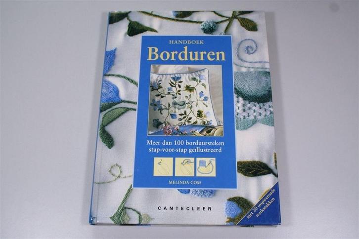 Handboek Borduren — 100+ borduursteken stap-voor stap, Boeken, Hobby en Vrije tijd, Zo goed als nieuw, Ophalen of Verzenden
