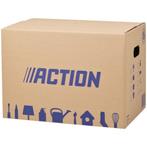 35 verhuisdozen Action en Hornbach., Ophalen, Doos, Minder dan 50 cm, Zo goed als nieuw