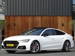 Audi A7 Sportback  55 TFSIe 367PK Quattro S-Edition / Matrix, Gebruikt, Zwart, 4 stoelen, Leder en Stof