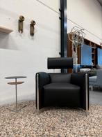 Nieuw Leolux Goncharov Fauteuil zwart leer Design stoel, Leolux, Nieuw, Ophalen of Verzenden, Leer