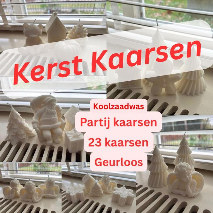 Partij Kerst Kaarsen – 23 stuks – Koolzaadwas – Geurloos, Diversen, Kerst, Nieuw, Ophalen of Verzenden