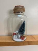 Glazen pot met kerstdecoratie, Ophalen of Verzenden, Zo goed als nieuw