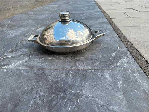 Simtronic RVS Grillpan met Deksel – Zo goed als nieuw, Huis en Inrichting, Keuken | Potten en Pannen, Gebruikt, Kookpan of Snelkookpan