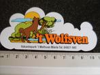 sticker vakantie park 't Wolfsven mierlo logo wolf bos, Verzenden, Zo goed als nieuw, Bedrijf of Vereniging