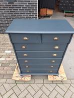 Grenen grijze ladekast schelp greep refurbished, RoDeKo Volendam, R.kooij65@gmail.com, Gebruikt, 5 laden of meer