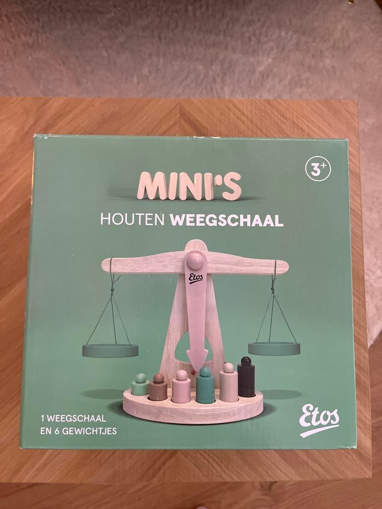 Houten Speelgoed Weegschaal - Etos Mini's, Kinderen en Baby's, Speelgoed | Houten speelgoed, Ophalen of Verzenden, Nieuw, Meubelstuk of Keukentje