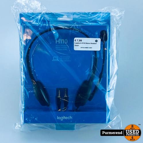 Logitech H110 Stereo Headset Zwart, Audio, Tv en Foto, Koptelefoons, Zo goed als nieuw