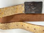 Leren Riem met grote gesp, Ophalen, Overige kleuren, 3 tot 5 cm, Echt leder