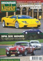 OK 11 2017 : Lamborghini Diablo - Ginetta G33 - Bugatti EB, Gelezen, Algemeen, Ophalen of Verzenden, Onschatbare Klassieker