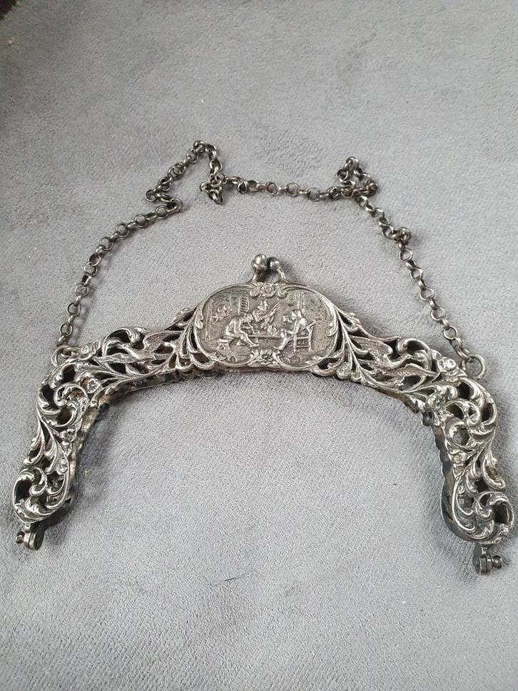 tassenbeugel , vintage - Zilver, Antiek en Kunst, Curiosa en Brocante, Verzenden