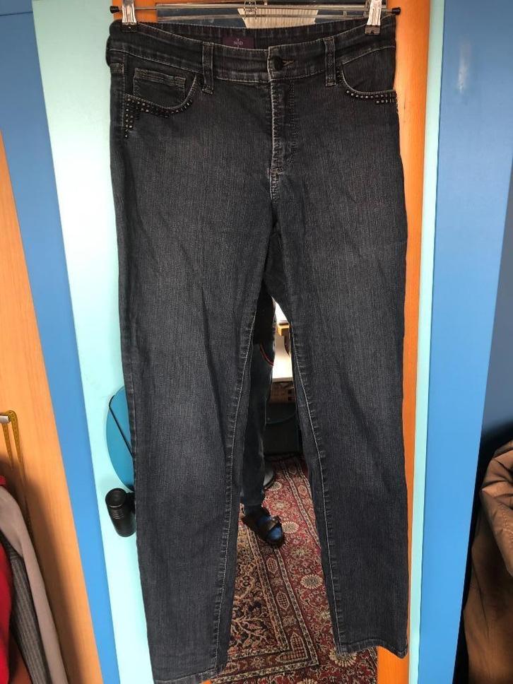 donkerblauwe jeanstregging Notyourdaughters 40 zgan, Kleding | Dames, Broeken en Pantalons, Zo goed als nieuw, Maat 38/40 (M)