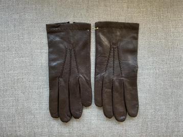 leren handschoenen Bruin, maat 8 1/2 beschikbaar voor biedingen