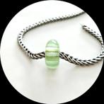 Trollbeads murano Groene Strepen 61359 (A), 1 bedel, Ophalen of Verzenden, Zo goed als nieuw, Trollbeads