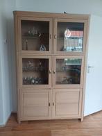 Eikenhout Vitrinekast met Glasdeuren ophalen in Breda, Huis en Inrichting, Kasten | Vitrinekasten, Met deur(en), 100 tot 150 cm