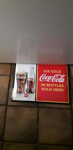 Barmatten en coca cola bord, Ophalen, Zo goed als nieuw, Reclamebord