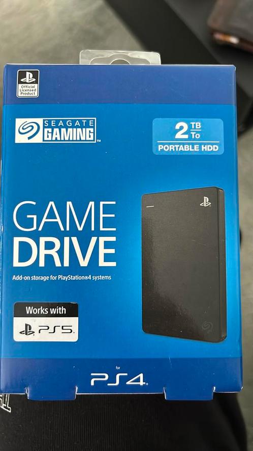 Seagate Game Drive - PS 4 en 5 - 2 TB, Computers en Software, Harde schijven, Nieuw, Extern, HDD, USB, Ophalen of Verzenden