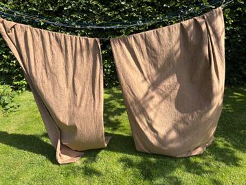 Vintage / retro velour / velours gordijnen 175 breed x 195 h beschikbaar voor biedingen