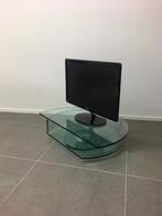 Glas design TV tafel met ruimte voor modem etc., Audio, Tv en Foto, Televisiebeugels, Zo goed als nieuw, Ophalen