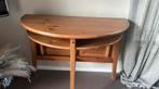 Retro vintage half ronde uitklapbare tafel, Ophalen of Verzenden, Zo goed als nieuw