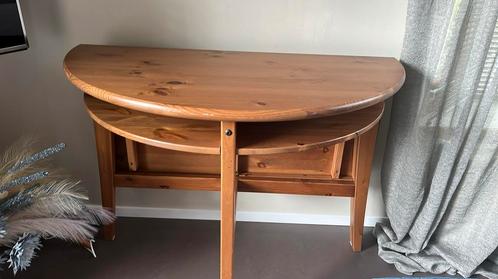 Retro vintage half ronde uitklapbare tafel, Huis en Inrichting, Tafels | Statafels, Zo goed als nieuw, Ophalen of Verzenden