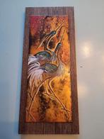 Schilderij Nella Damsma emaille op koper kraanvogels, Ophalen of Verzenden