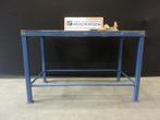 Zware stalen werkbank / werktafel + houten blad 150x80x94cm, 120 tot 170 cm, Gebruikt, Ophalen of Verzenden