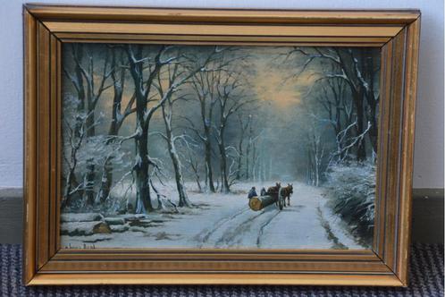 Fraai olieverfschilderij, naar Louis Apol, Antiek en Kunst, Kunst | Schilderijen | Klassiek, Ophalen of Verzenden