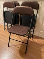 Infinity goods klapstoelen, fluweel bruin, Ophalen, Bruin, Nieuw, Vier