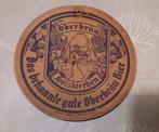 Oude oberbrau bierviltje uit verzameling, Verzamelen, Viltje(s), Overige merken, Gebruikt, Ophalen of Verzenden