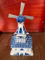 Delfts Blauwe Molen - Handgeschilderd, Huis en Inrichting, Woonaccessoires | Kandelaars en Kaarsen, Overige materialen, Wit, Ophalen of Verzenden