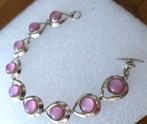 SCANDINAVISCHE armband HERMANN SIERSBOL roze MAANSTEEN, Ophalen, Zo goed als nieuw, Met edelsteen, Zilver