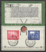 Duitsland - Deutsche Post 1947 Kaart Leipziger Messe, Postzegels en Munten, Postzegels | Europa | Duitsland, Ophalen of Verzenden