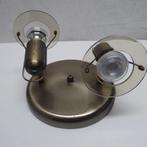 Plafondlamp | Spot | 2 lamps | brons | diameter 20 cm, Ophalen of Verzenden, Zo goed als nieuw, Metaal