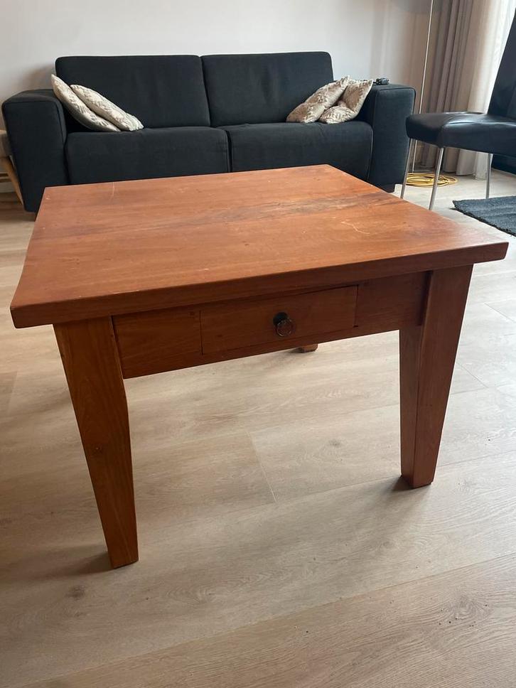2 x Teakhouten Salontafels - 70x70x52cm, Huis en Inrichting, Tafels | Salontafels, Gebruikt, 50 tot 75 cm, 50 tot 100 cm, Vierkant