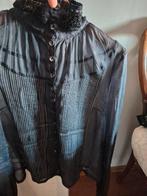 Prachtige zwart zijden blouse van Pauw mt 36-38, Ophalen of Verzenden, Zo goed als nieuw, Maat 38/40 (M), Zwart