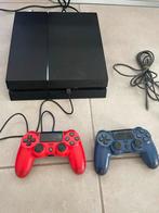 PS4 met 2 controllers, Met 2 controllers, Ophalen of Verzenden, Original, 500 GB