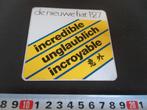 sticker De Nieuwe FIAT 127 incredible unglaulich incryable *, Hobby en Vrije tijd, Ophalen, Zo goed als nieuw, Sticker