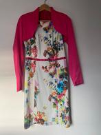 Steps cocktailjurk wit bloem met roze bolero mt 36, Wit, Ophalen of Verzenden, Zo goed als nieuw, Maat 36 (S)