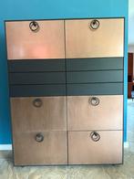 Hoge Kast highboard opbergkast servieskast Koper kleur, Huis en Inrichting, Kasten | Wandmeubels, Ophalen, Zo goed als nieuw, 25 tot 50 cm