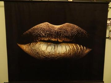 Wandkleed Glamour Kiss Goud - 146x110 cm beschikbaar voor biedingen