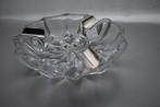 2 x asbak kristal en glas met zilver gekeurd design vintage, Ophalen of Verzenden