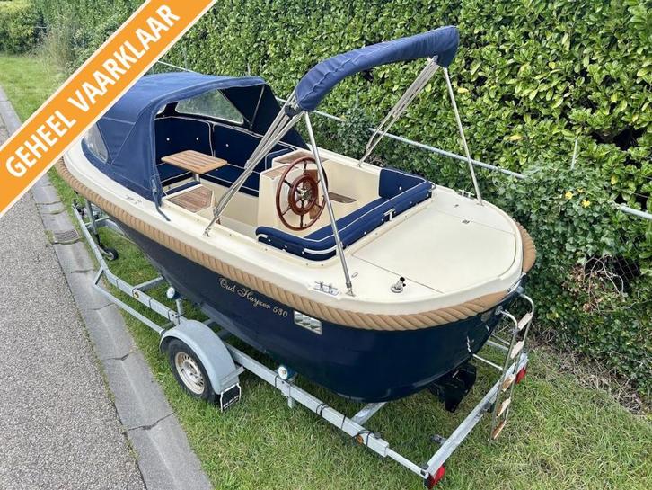 Oud Huijzer 530 |10 pk Suzuki BJ 2023|biminitop| Vol opties!, Watersport en Boten, Sloepen, Gebruikt, Tot 10 pk, 3 tot 6 meter